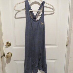 Roxy Closing Call Blue Mini Dress Swim Coverup S